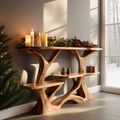 Farmhouse Solid Wood Console Table For Christmas Home Decoration