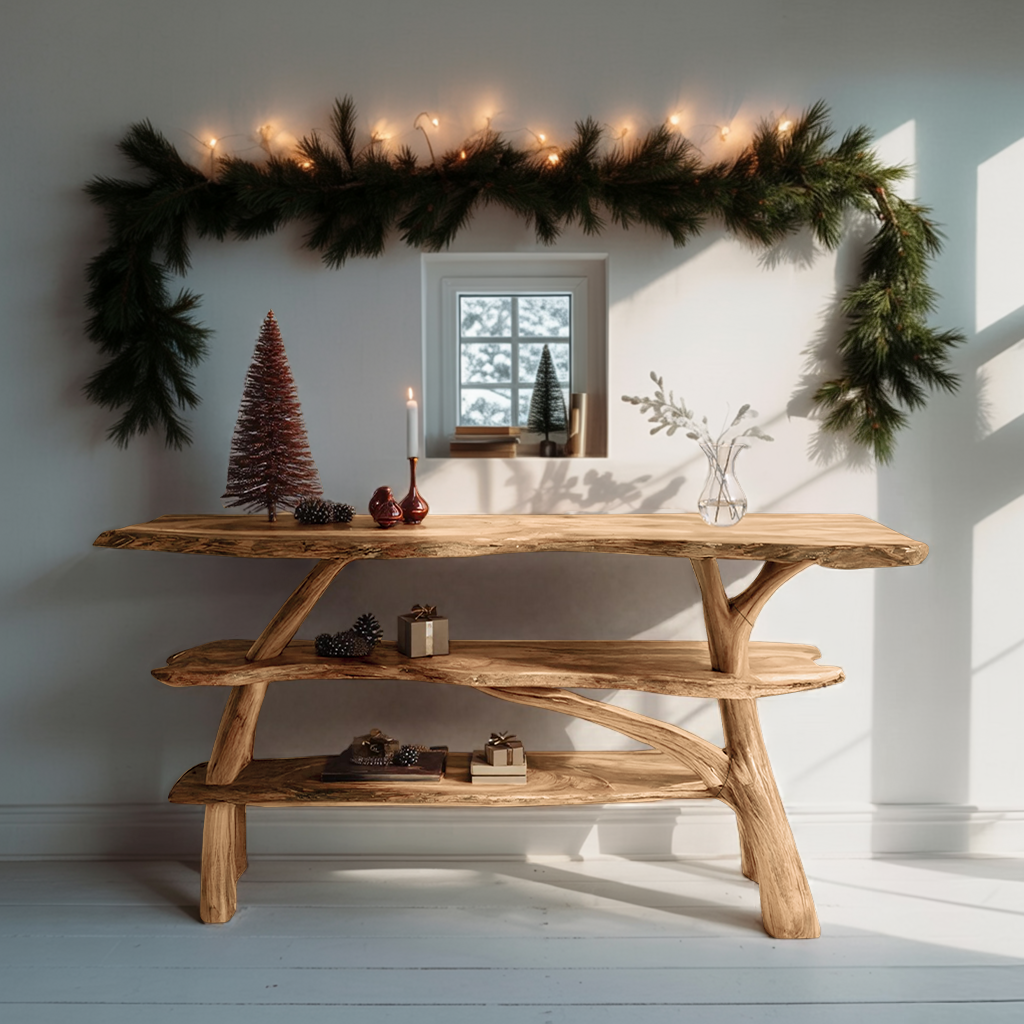 Modern Live Edge Entryway Table For Xmas Furniture Seasonal Living Room