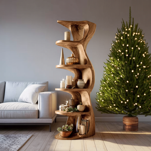 Rustic Handcrafted Standing Shelf For Home Décor