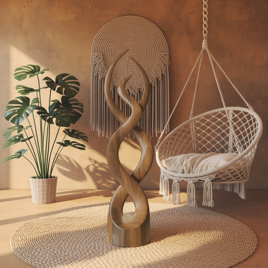 Modern Abstract Wooden Sculpture For Home Decor