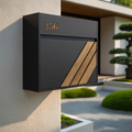 Modern Solid Wood Sculpture Mailbox For Patio Furniture Decoration