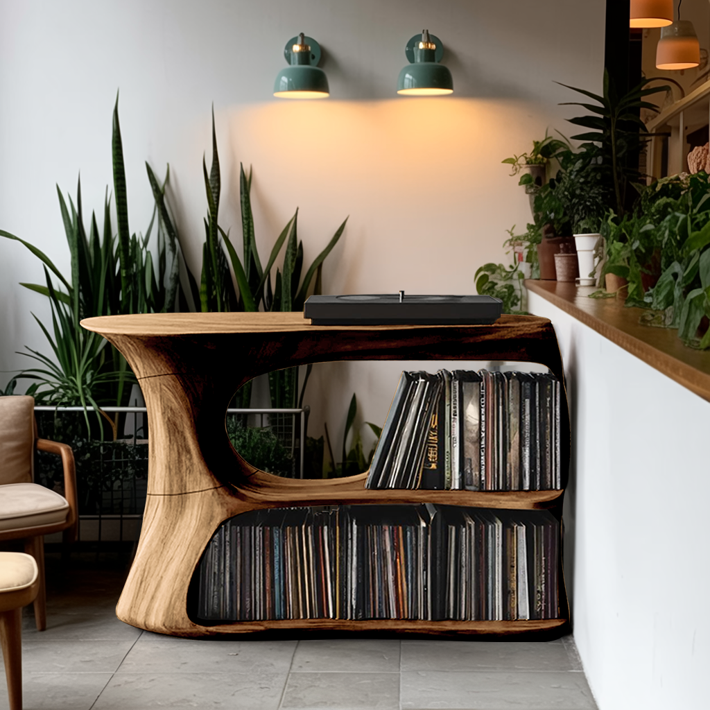 Farmhouse Record Cabinet For Entryway Organization