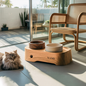 Farmhouse Feeding Stand For Kitchen Pet Corner