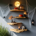 Farmhouse Wooden Floating Shelf For Furniture Decor Country Halloween Style