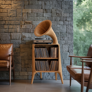 Mid Century Record Console Table For Livingroom
