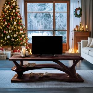 Modern Solid Wood TV Console For Winter Home Decoration