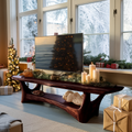 Farmhouse Solid Wood TV Console For Holiday Living Room Style