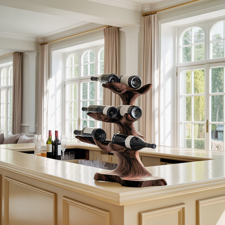 Rustic Wine Rack For Kitchen Decor With Vintage Charm