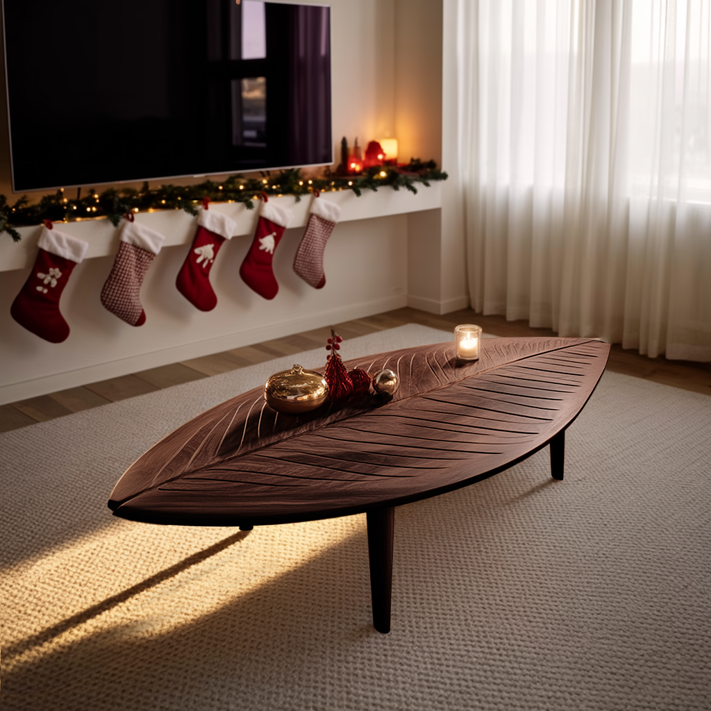 Rustic Wooden Coffee Table For Living Room Christmas Furniture Decor
