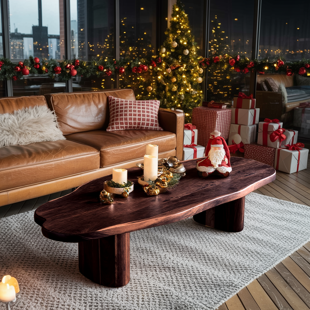 Modern Wooden Coffee Table For Christmas Furniture And Entryway