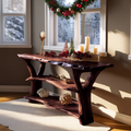 Modern Live Edge Entryway Table For Holiday Living Room Xmas Furniture
