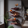Modern Solid Wood Mushroom Shelf For Halloween Furniture Decor