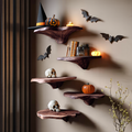 Handcrafted Wooden Mushroom Shelf Halloween Furniture Design