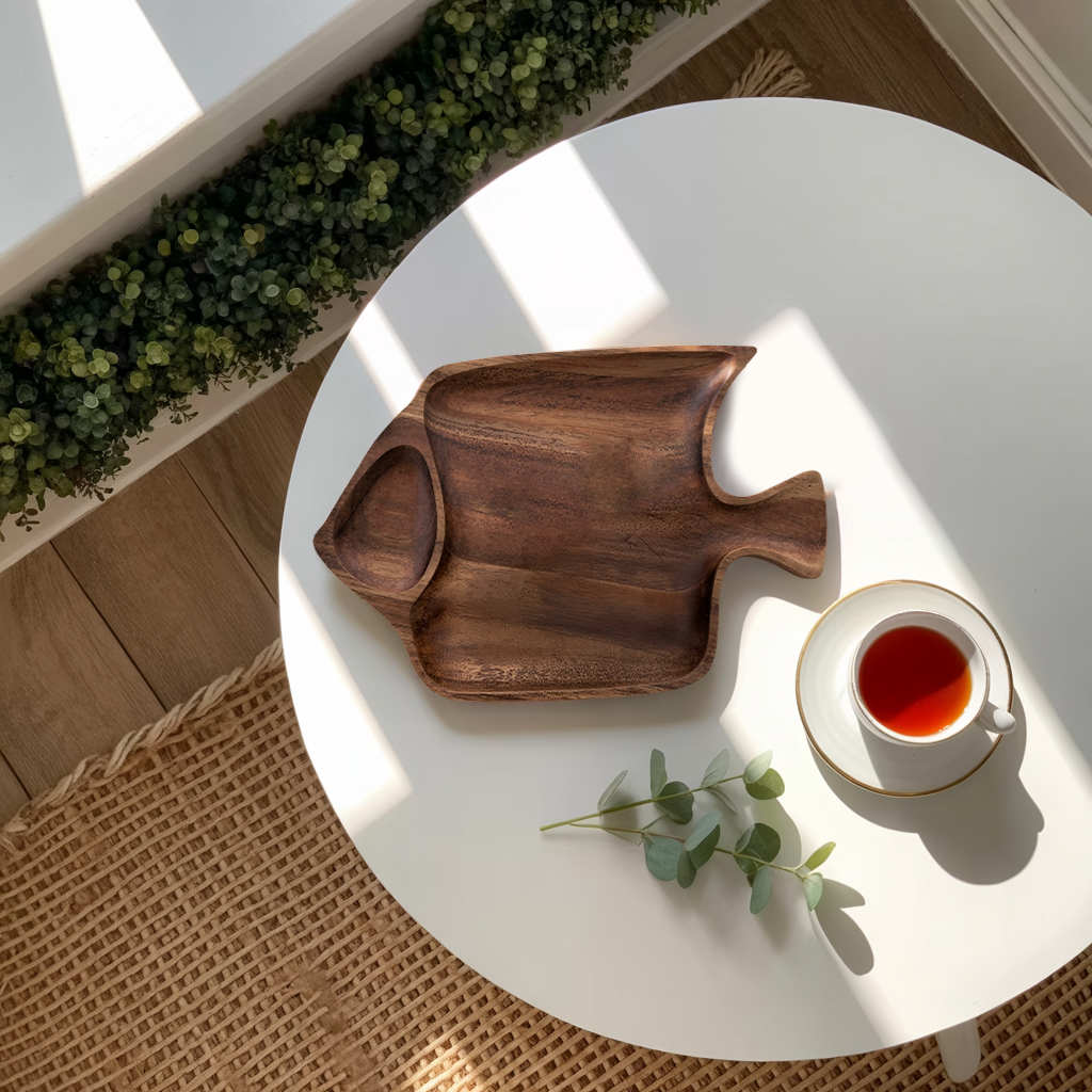 Playful Fish-Shaped Snack Tray For Breakfast Or Tea