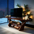 Modern Live Edge Entryway TV Stand For Cozy Christmas Decor