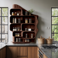 Handmade Wooden Spice Rack For Farmhouse Kitchen Wall