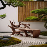 Farmhouse Wooden Bench Outdoor Seating For Classic Porches