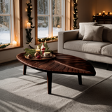 Mid Century Wooden Coffee Table For Christmas Living Room Decor