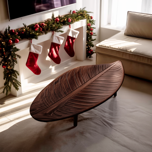 Handcrafted Solid Wood Low Coffee Table For Holiday Entryway Design