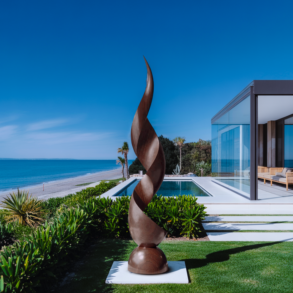 Handcrafted Organic Contemporary Landscape Sculpture For Office Decor