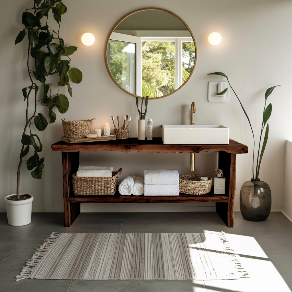 Rustic Live Edge Vanity For Natural Bathroom Vibes