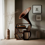 Mid Century Record Player Stand For Bedroom Decor