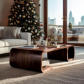 Modern Wooden Live Edge Coffee Table For Christmas Furniture Style
