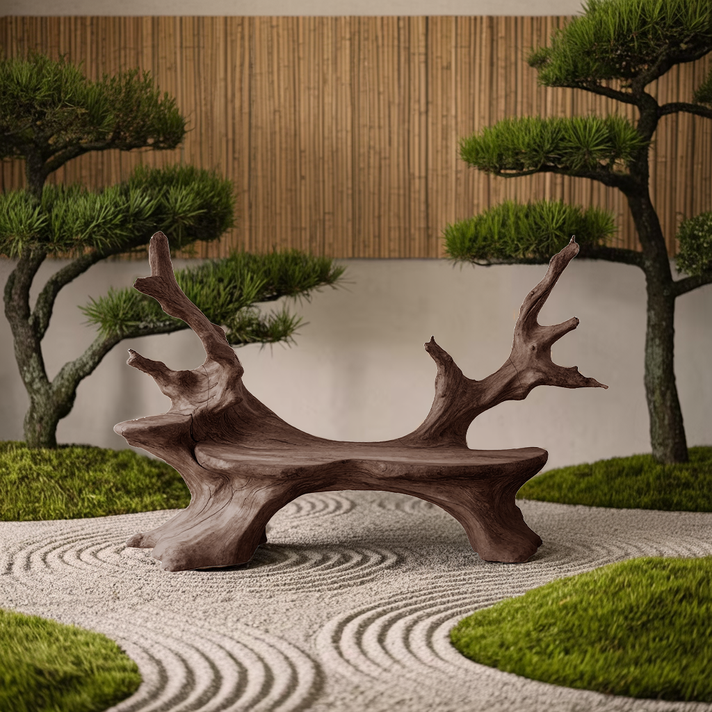 Mid Century Live Edge Bench For Elegant Living Room Accents