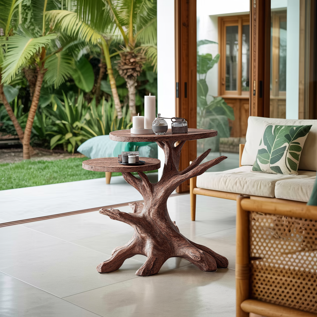 Rustic Live Edge End Table Entryway Design