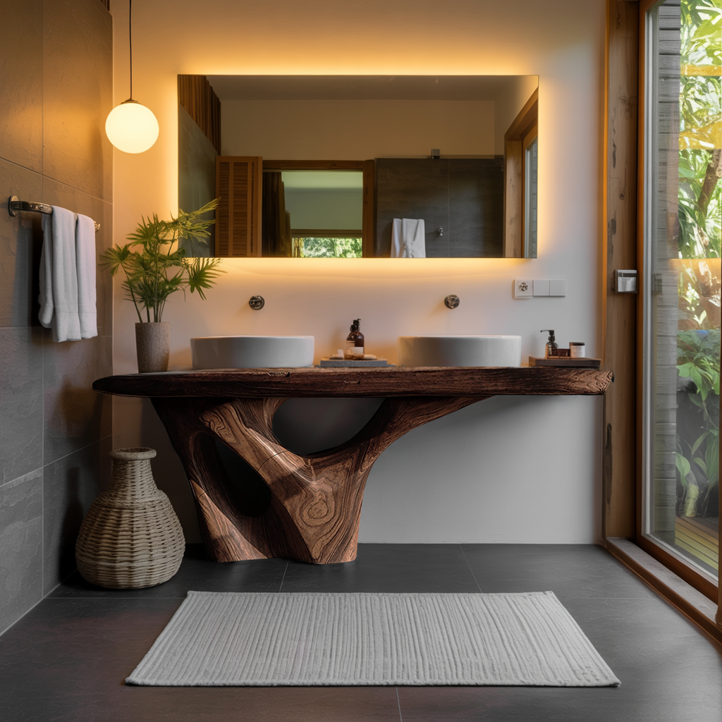 Rustic Solid Vanity For Timeless Bathroom Furniture