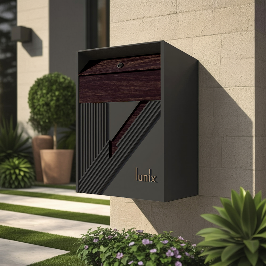 Farmhouse Solid Wood Sculpture Mailbox For Patio Yard Decoration