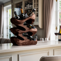 Handcrafted Wine Stand For Kitchen Natural Storage