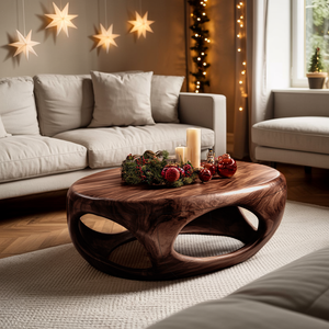 Farmhouse Solid Wood Coffee Table For Holiday Furniture Decoration