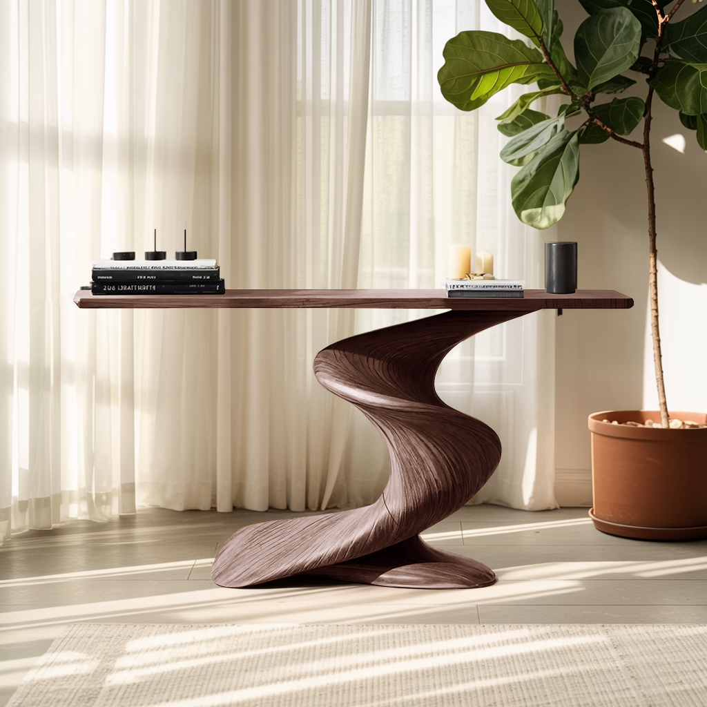 Handcrafted Wood Console Table Furniture Decor