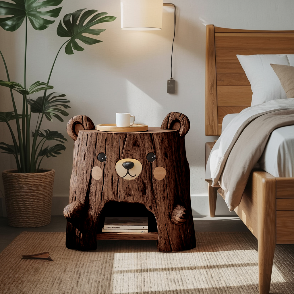 Rustic Record Cabinet With Storage For Bedroom Decor
