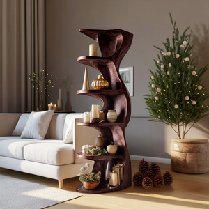 Rustic Handcrafted Standing Shelf For Home Décor