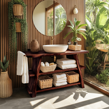 Rustic Vanity With Drawer For Compact Bathroom Spaces