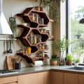 Handcrafted Wooden Rack For Kitchen Spice Organization
