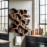 Rustic Entryway Design With Handcrafted Spice Cabinet
