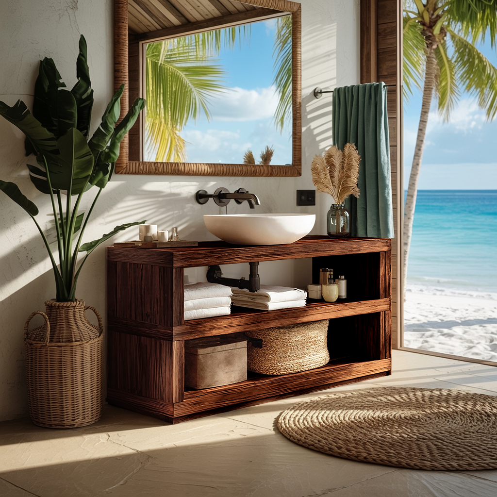 Mid Century Bathroom Storage For Furniture Organization