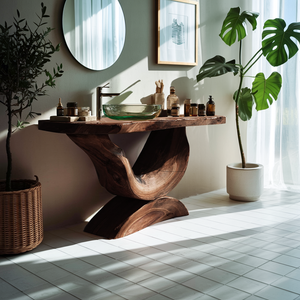 Mid Century Solid Wood Vanity For Bathroom Furniture