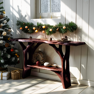 Modern Live Edge Entryway Table For Xmas Bedroom Seasonal Holiday Furniture