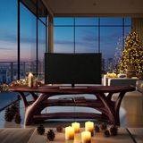 Farmhouse Live Edge Entryway TV Stand For Christmas Design