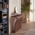 Modern Sculptural Curved Console Table For Entryway And Living Room