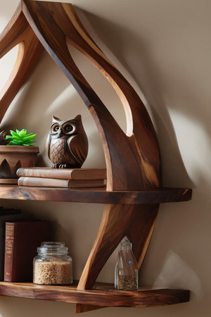 Farmhouse Solid Wood Wall Shelf For Entryway Design