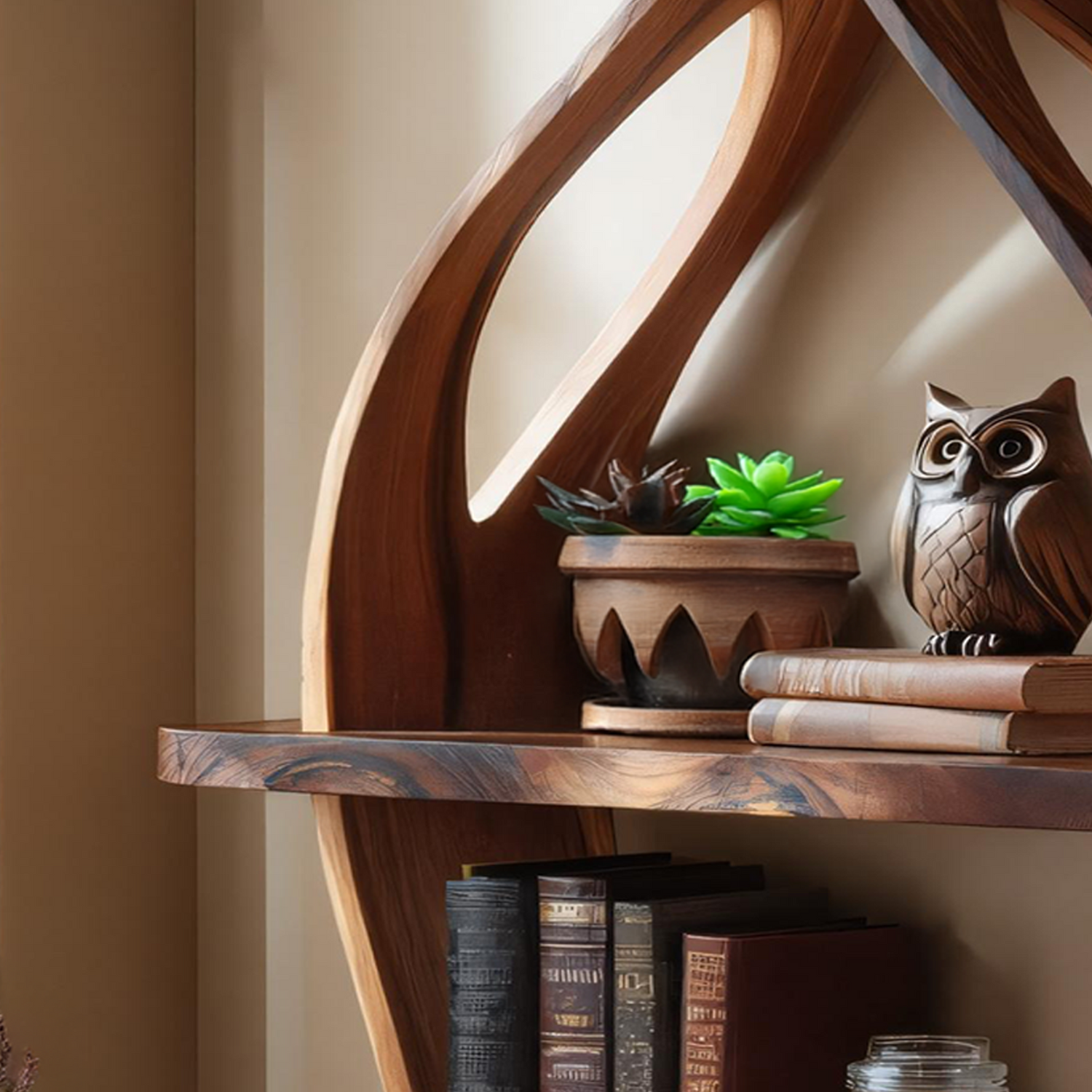 Farmhouse Solid Wood Wall Shelf For Entryway Design