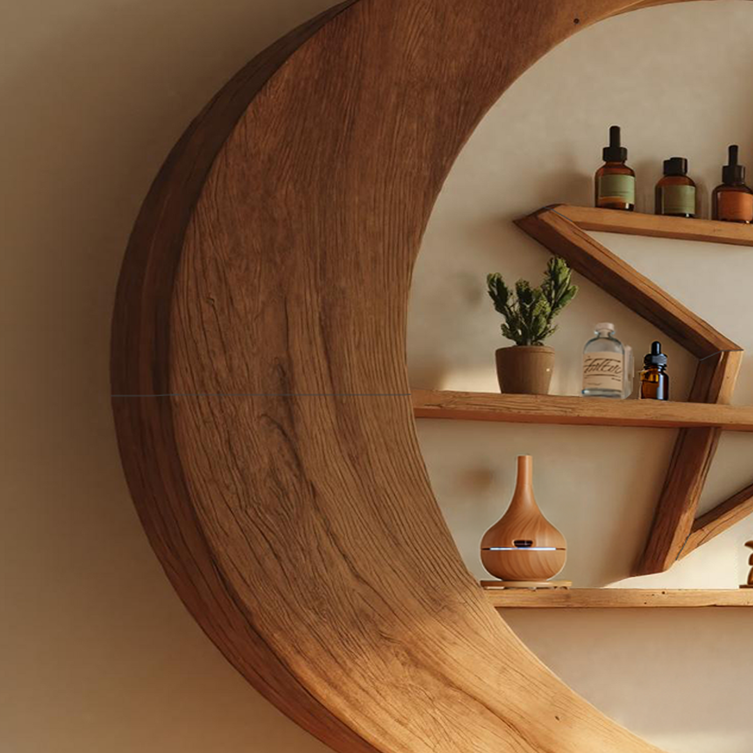 Modern Celestial Wall Shelf For Living Room Accent