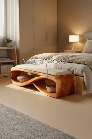 Contemporary Wooden Bench For Bedroom Furniture Decor