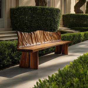 Natural Solid Wood Bench For Entryway And Living Space