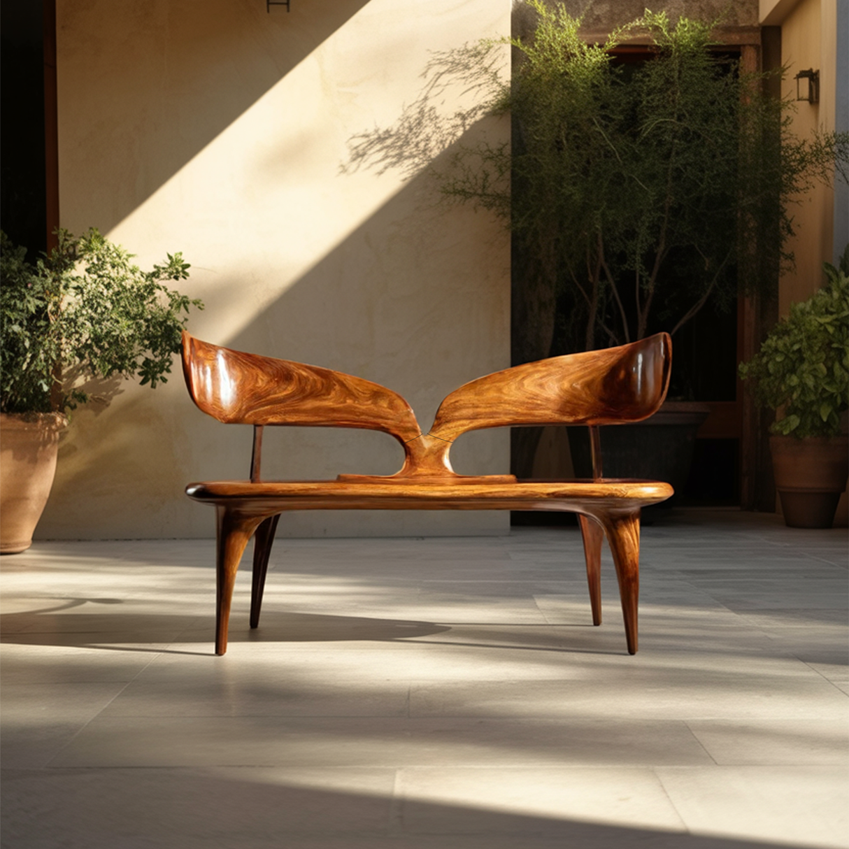 Natural Live Edge Wood Bench For Entryway Seating Area